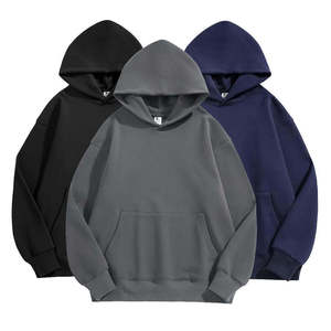 Sudadera con Capucha Extra Grande de Alta Calidad, 500 g/m², con Logotipo Personalizado, Unisex, Negra, Gruesa, para Hombre - Product Image 1