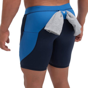Breathable Eco-Friendly Canvas <b>Compression</b> <b>Shorts</b> for <b>Men</b>-High Quality Durable Material Elastic Waist Fitness Wear Reasonable - Product Image 3