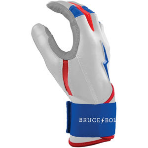 Gants de frappeur en cuir personnalisés OEM pour adultes - Utilisation par les joueurs professionnels, fermeture à boucle, taille junior, gants Bruce Bolt - Product Image 3