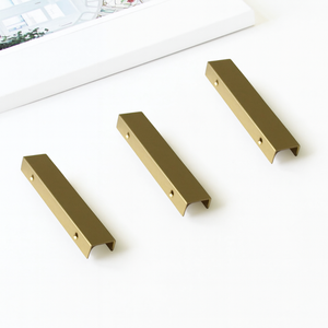 Wholesale Price Brushed Gold Aluminum Cabinetry Handles <b>U</b>-Shape Minimalist Drawer Pull for Kitchen Cupboard Bathroom Furniture - Product Image 3