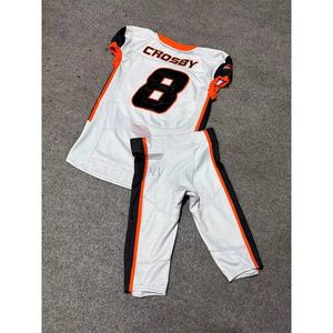 Uniforme de football américain réversible d'usine d'origine, personnalisé avec impression en sergé, maillots de haute qualité pour adultes à manches courtes - Product Image 3