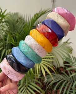 กำไลข้อมือเรซิ่นสไตล์นางฟ้า งานแฮนด์เมด ทรงเจ้าหญิง สำหรับผู้หญิงและเด็กผู้หญิง ขนาดเล็ก สีสันสดใส ใส ซ้อนกันได้ เป็นชุด สะสมได้ - Product Image 3