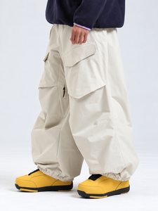Pantalones de Esquí y Snowboard para Hombre, Tallas Grandes, Corte Relajado, Múltiples Bolsillos Cargo, Puños Elásticos - Product Image 4
