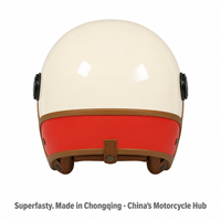 Casque de moto demi-face de luxe en ABS avec système de déverrouillage rapide, imperméable, pour toutes les saisons, équipement de protection pour la conduite en toutes conditions météorologiques