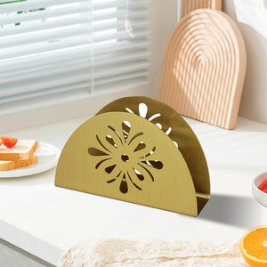 Support à serviettes en métal moderne personnalisé, porte-mouchoirs, décoration de table pour hôtel et restaurant, support à serviettes de table - Product Image 4