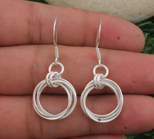 Handmade 925 <b>Sterling</b> <b>Silver</b> Turquoise <b>Wire</b> Wrapped Drop Earrings Artisan Crafted Luxury Jewelry for Women Party Wholesale - Product Image 5