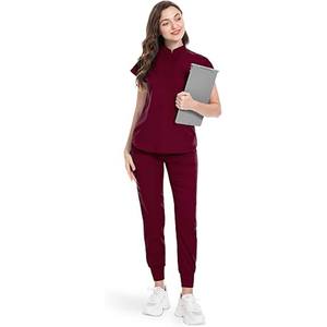 ชุดยูนิฟอร์มพยาบาลหญิง ชุดสครับทางการแพทย์ กางเกงเอวยางยืด ผ้าระบายอากาศ น้ำหนักเบา สำหรับคลินิก แพทย์ และบุคลากรทางการแพทย์ - Product Image 1