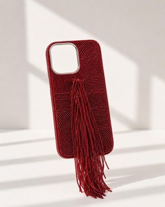 Étui de téléphone brodé en satin gaufré, fait main, écologique, avec motif floral bleu, autres formes, thème sportif, coloré - Product Image 3