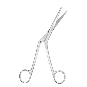 Tijeras Nasales Heymann Anguladas de Acero Inoxidable, Instrumento Quirúrgico Manual para Otorrinolaringología, Uso Clínico, Rinoplastia, Cirugía Nasal de Precisión - Product Image 1
