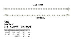 Bracelet en or 14 carats avec diamants naturels certifiés HRD, serti clos, bracelet tennis en diamants véritables, vente en gros, fabricant - Product Image 4