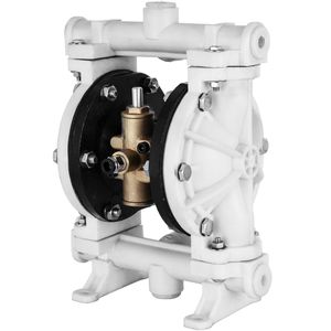 Pompe Idrauliche a Doppia Membrana ad Aria Compressa, Ingresso/Uscita da 1/2 Pollice, Corpo in Polipropilene, 2.5 GPM Max, 80 PSI, Membrana in PTFE - Product Image 1