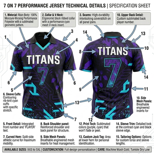 Camiseta de Fútbol Americano 7v7 para Hombre, Talla Grande, Verano, Transpirable, Antiadherente, Personalizada para Equipos de Fútbol 7v7 - Product Image 6