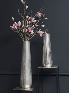 Set Of 2 Customized Handmade Aluminium Flower <b>Vase</b> For Home & Garden Decor Silver Flower Pots For Event And Wedding Centerpieces - Product Image 1
