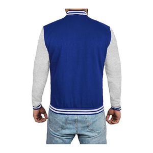 Men's Varsity <b>Jacket</b> <b>Winter</b> <b>Waterproof</b> Breathable High Quality Fabric Patchwork Leather Comfy to Wear Plus Size - Product Image 6