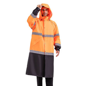 Veste de randonnée longue imperméable pour homme avec bandes réfléchissantes, manteau à capuche pour l'hiver et les activités de plein air - Product Image 3