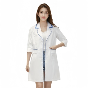 Uniforme de Verano Personalizado para Salón de Belleza, Antiarrugas, Ropa de Trabajo para Spa, Overol Profesional para Personal de Hospital, 100% Poliéster Twill - Product Image 3
