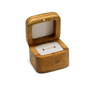 Teak Wood <b>Ring</b> <b>Box</b> Handcrafted Natural Wooden <b>Box</b> for <b>Rings</b> Compact Elegant & Ideal for <b>Proposals</b> Gifting - Product Image 3