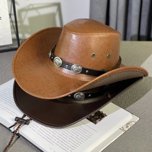 Premium Style Leather Cowboy <b>Hats</b> Men Women Adjustable Size Customized Cowboy <b>Hats</b> - Product Image 4