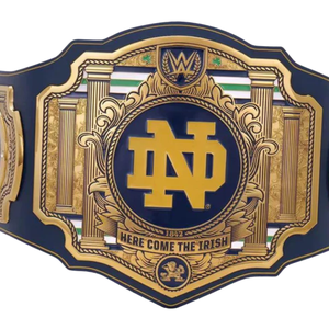 Cinturón de Campeonato Personalizable de los Fighting Irish de Notre Dame, Cinturón Deportivo Azul y Dorado de Alta Calidad, Cinturón de Título Personalizado para Coleccionistas - Product Image 5