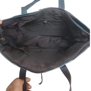 Sac fourre-tout en cuir véritable de haute qualité avec fermeture éclair, broderie, couleur unie, sac à main tendance pour femmes LHTB-0034 - Product Image 6