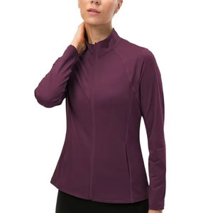 Chaqueta de Yoga Premium para Mujer, de Secado Rápido, Material Suave al Tacto, Manga Larga, Corte Ajustado, con Cierre, Chaqueta Deportiva - Product Image 1
