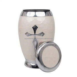 Urnas Funerarias de Latón Blanco Estilo Americano Económicas para Cenizas de Adultos - Product Image 1