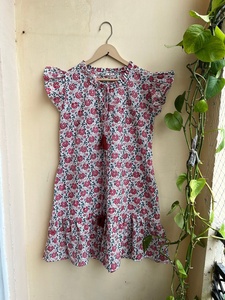 Vestido de Algodón con Estampado Floral Boho, Vestido Corto de Verano para Mujer, Estilo Casual, 100% Algodón - Product Image 6