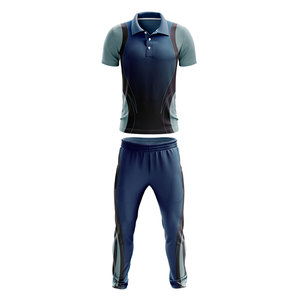 Men's Cricket Uniform Set Short Sleeve for Elastic Waist <b>Pants</b> Moisture Wicking Polyester Regular Fit All Seasons Custom Front - Product Image 2