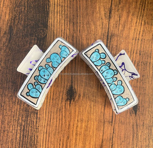 กิ๊บหนีบผมทำมือแบบตะวันตกที่หนีบผมหนังอุปกรณ์เสริมสำหรับผม - Product Image 2