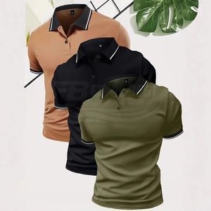 Camiseta de Verano para Hombre de Alta Calidad, 100% Algodón, Lisa, Transpirable, Personalizable, Cuello Tejido, OEM Essentials - Product Image 4