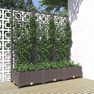 Jardinera Rectangular Grande de Polipropileno Marrón, Estilo Minimalista, Maceta y Jardinera - Product Image 1