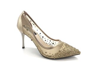 Escarpins à talons hauts à bout pointu en strass pour femme, chaussures de soirée et de mariage, en PVC transparent, PU, caoutchouc, chaussures de mariée solides, maille de qualité supérieure - Product Image 2