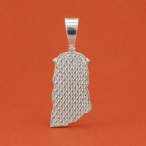 Pendentifs religieux personnalisés Jésus en argent 925 sertis de diamants Moissanite pour hommes - Product Image 4