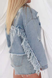 กางเกงยีนส์ขาสั้นผู้หญิงทรงหลวมสไตล์ใหม่เอวกลาง ระบายอากาศได้ดี สวมใส่สบาย ขายส่ง เสื้อผ้าสตรีทแวร์ - Product Image 2