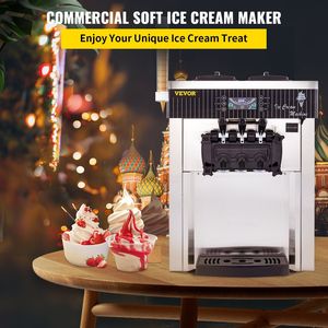 2200W macchina Per gelato in argento commerciale 5.3/7,4 galloni all'ora Soft Serve Display a LED Auto Clean 3 gusti Per ristoranti Snack - Product Image 2