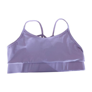 Women's Customized Fitness Logo Design Breathable Running Sports Padded <b>Bra</b> Medium Support <b>Racerback</b> 100% Nylon Yoga Vest Tank - Product Image 1
