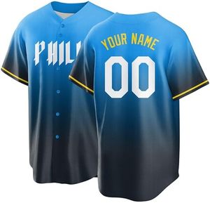 Maillots de baseball respirants grande taille à manches courtes, vierges, personnalisables par sublimation avec nom et numéro d'équipe – Vente en gros - Product Image 2