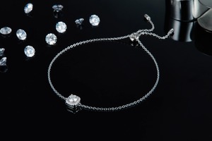 Moissanite Diamond 925 Silver <b>Bracelet</b> Fashion <b>Bracelet</b> for Women Bridal Wedding Anniversary Gift Available For Sale - Product Image 6