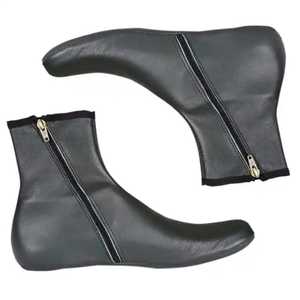 Chaussettes en cuir faites à la main sur mesure, couvre-pieds chauffants, hiver, best-seller, unisexe, Khuffs décontractés avec logo personnalisé - Product Image 2