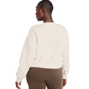 Sweat-shirt oversize pour femme, manches longues, pull pour un look streetwear et décontracté tendance, sweat-shirt en polaire confortable pour femme - Product Image 2