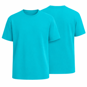 เสื้อยืดผู้ชายสีฟ้าอ่อนคุณภาพสูง น้ำหนักเบา ทันสมัย สั่งทำได้ ผ้าฝ้ายเนื้อดี ระบายอากาศดี คอกลม แฟชั่นเสื้อผ้าผู้ชาย - Product Image 1