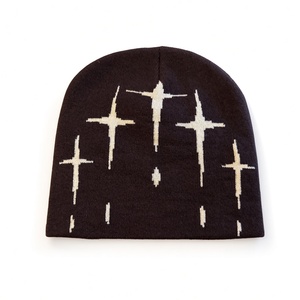 Custom Jacquard Knit Beanie Cap with Letter Pattern Trendy <b>Hat</b> for <b>Men</b> and Women Stylish Headwear Design For <b>Winter</b> Outfit - Product Image 3