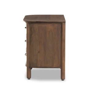 Traditional Solid Wood 3-Drawer Nightstand <b>Bedroom</b> Furniture Storage <b>Cabinet</b> - Product Image 4