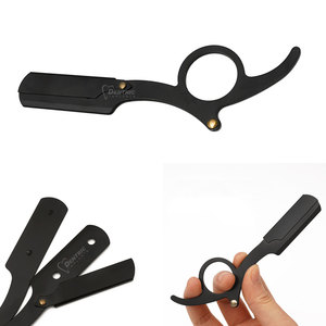 Rasoir de sécurité en acier inoxydable avec poignée métallique pour hommes - Lame unique amovible pour le rasage du visage, idéal pour les salons de coiffure, les hôtels et l'utilisation en extérieur - Product Image 2