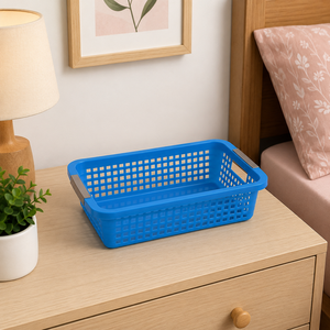 Modern <b>Rectangular</b> PP Plastic Eco-Friendly <b>Storage</b> <b>Basket</b> Handles Ventilated Design 5mm for Kitchen Food <b>Storage</b> Vegetable - Product Image 3