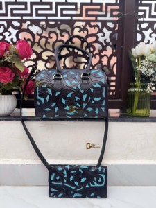 Combo de Bolso de Mano y Cartera de Cuero con Grabado Floral Hecho a Mano, Estilo Boho, Hecho a Mano, Estilo Western, para Uso Diario de Mujeres - Product Image 3
