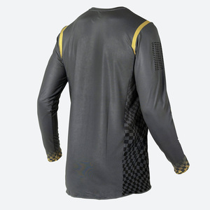 Custom Unisex Motocross Jersey Full Sleeve Plus Size Winter Grey Yellow Sublimation Print Quick Dry Riding <b>Shirt</b> OEM <b>Motorcycle</b> - Product Image 5