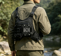 Sac à dos tactique léger pour la course à pied, sac de poitrine réfléchissant pour hommes, randonnée, escalade, chasse