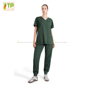 Listo stock Hospital Scrub para las mujeres de poliéster suave Spandex Jogger Diseño Hospital Uniformes Hechos de Vietnam - Product Image 6