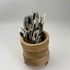 Elegante Portacubiertos de Madera con Asa Decorada con Cuentas, Ideal para Cocinas Modernas, Hogares, Hoteles, Oficinas, Dormitorios y Salas de Estar - Product Image 4